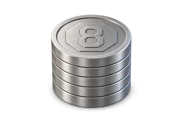 Silver coin stack representing a fixed deposit